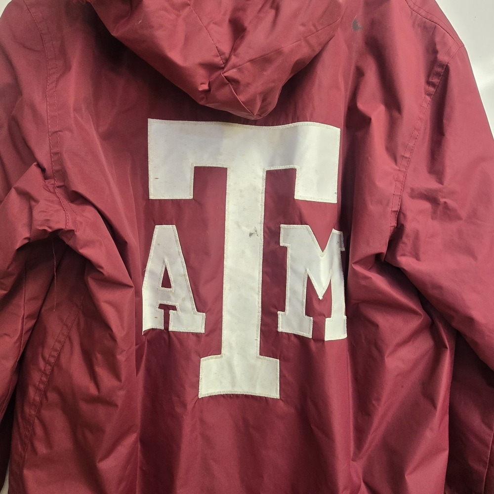 VTG TEXAS A&M Tru West Unisex Medium Fleece Lined‎ Trench Coat Outdoors College - Picture 3 of 15